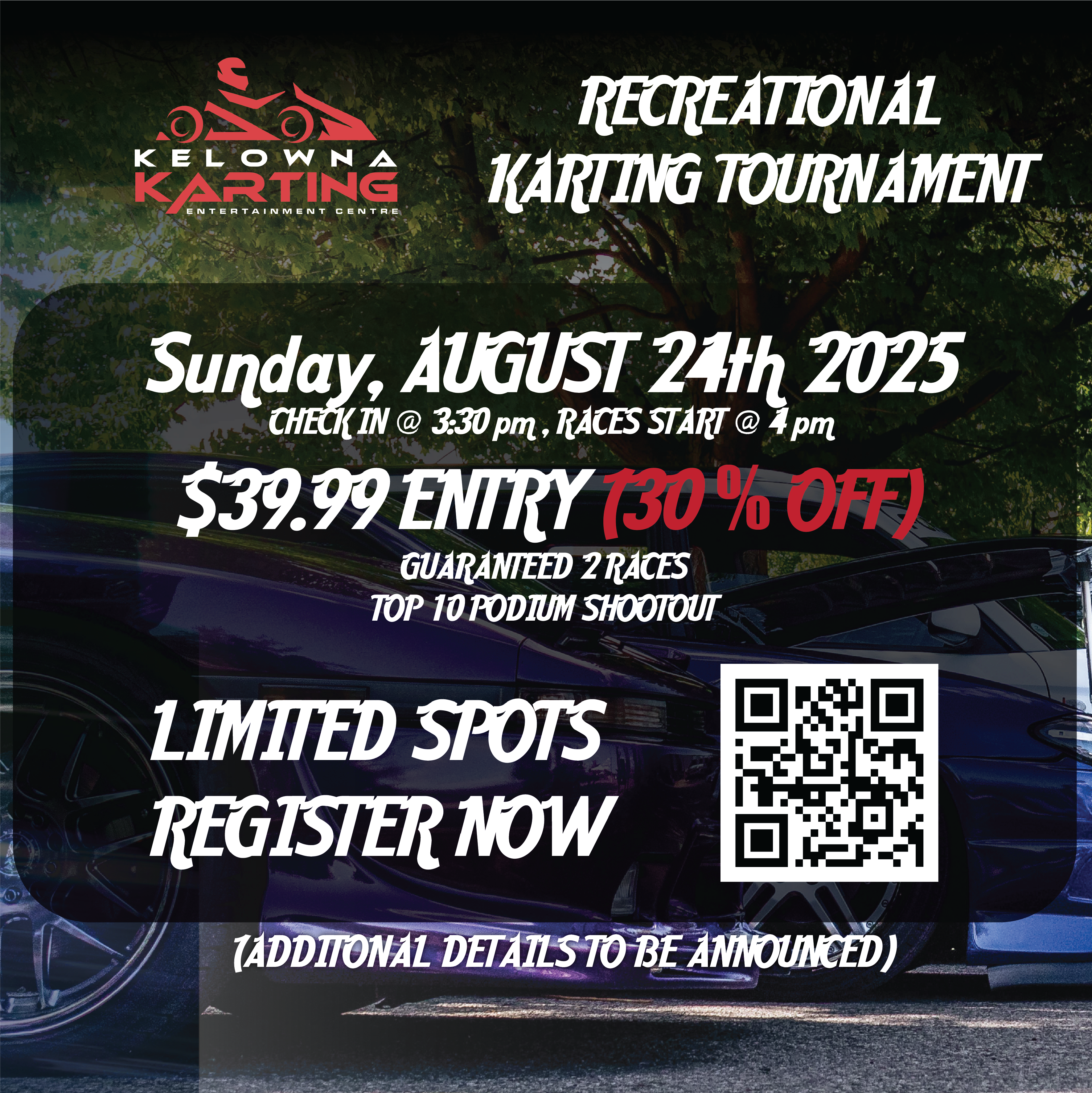Karting Tournament + Show & Shine - August 24th, 2025 - Scott Hargrove Motorsports